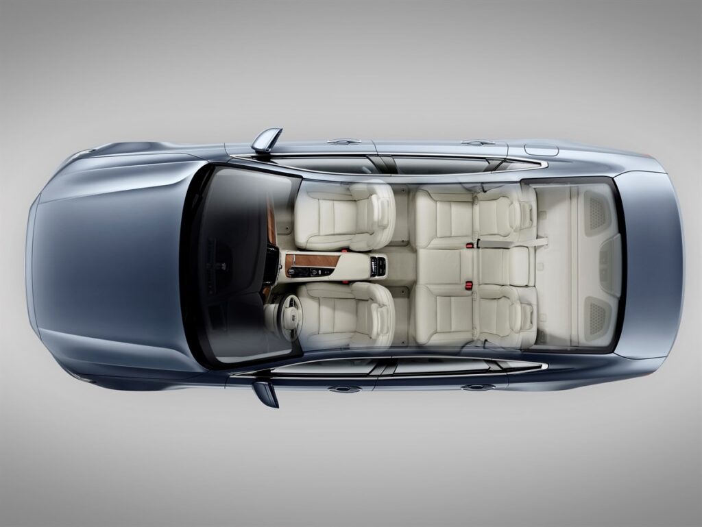 Seating of the Volvo S90.