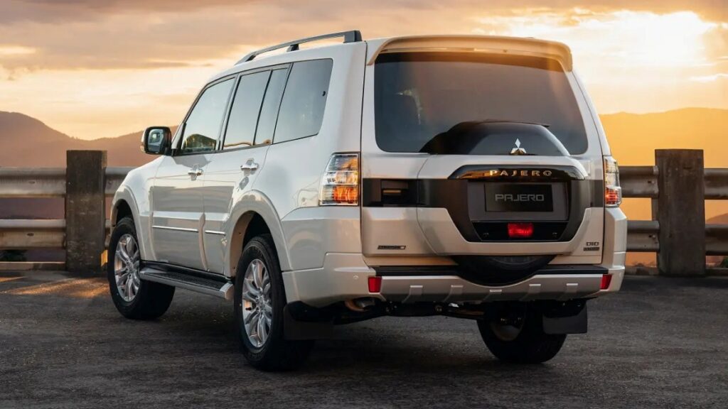 Rear view of the 2021 Pajero.